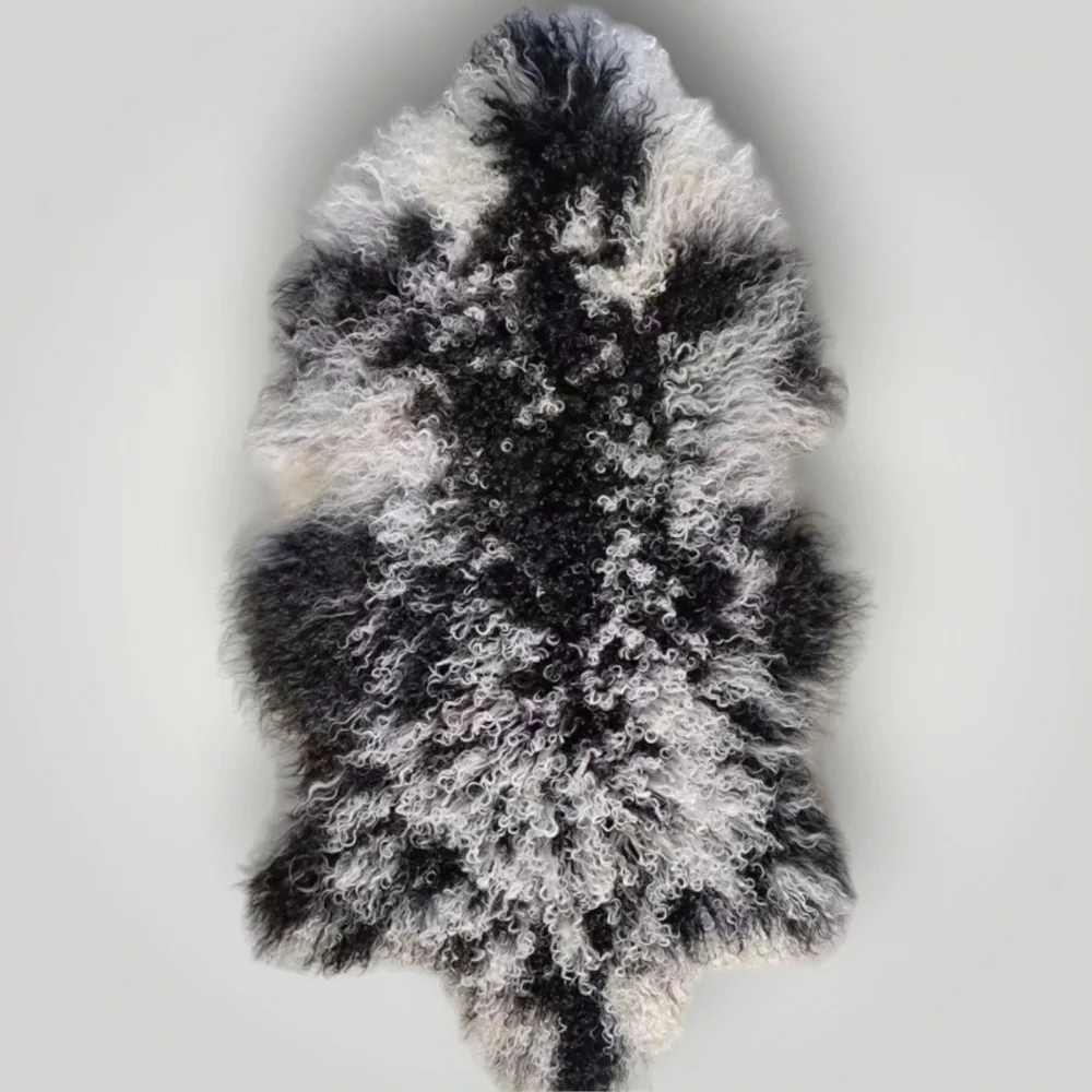 MUST HAVE! Luxury Tibet Mongolian Sheepskin Decorative Throw or Warming Blanket - Picture 11 of 16